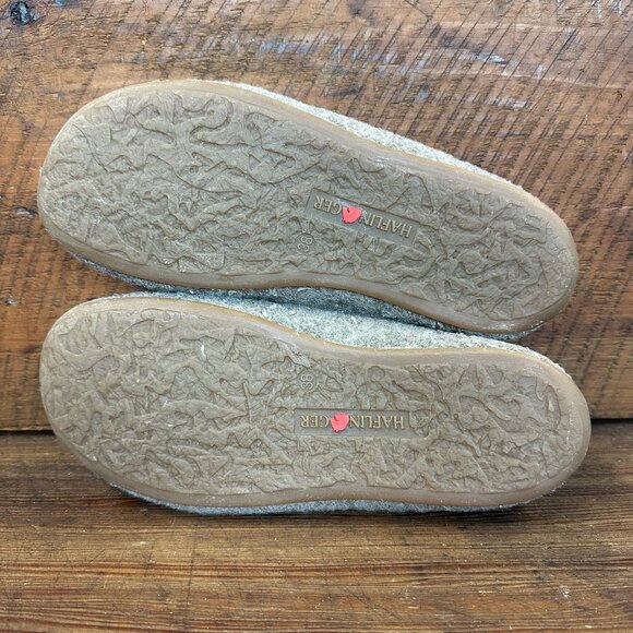 NWT Garnet Hill Grey Haflinger Boiled Wool Slippers 7 - Picture 8 of 12